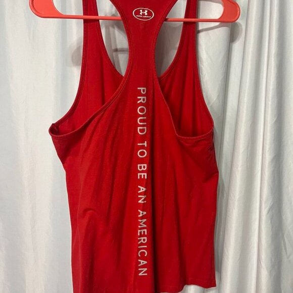 Under Armour Women’s Medium HeatGear Red Tank Top – Athletic Performance - Picture 6 of 6